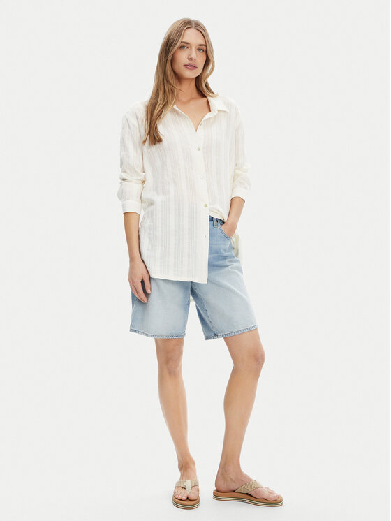 Roxy Roxy Košulja ERJX603447 Écru Relaxed Fit