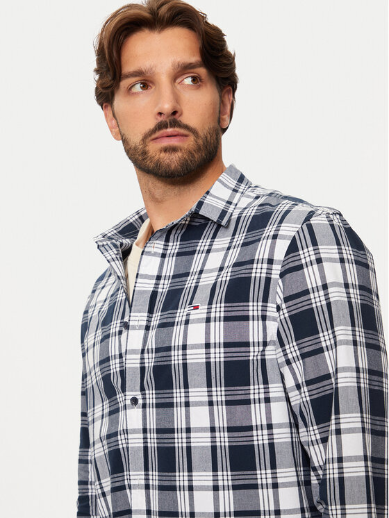 Tommy Jeans Tommy Jeans Koszula DM0DM19655 Granatowy Regular Fit