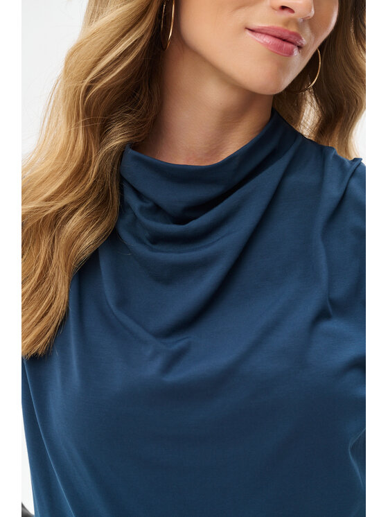 blue shadow blue shadow Bluzka Nicole Turkusowy Regular Fit