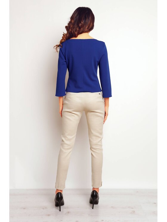 Infinite You Infinite You Bluzka M089 Niebieski Basic Fit