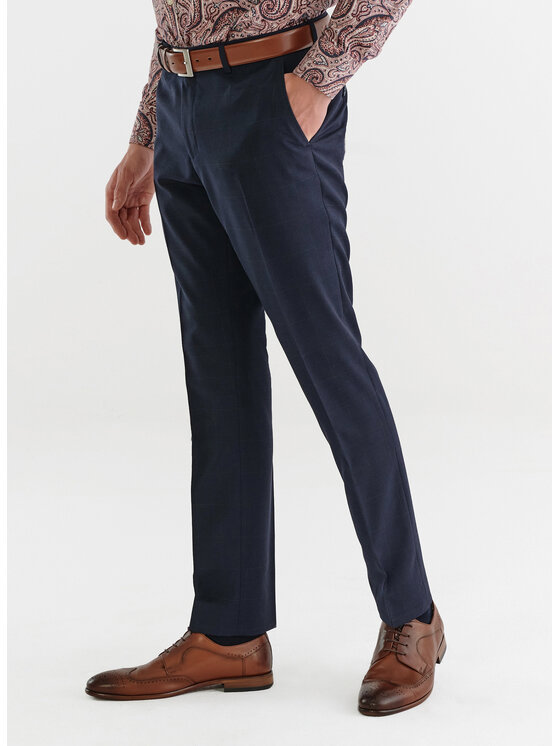 Pako Lorente Pako Lorente Spodnie garniturowe P23SF-6G-012 Granatowy Slim Fit