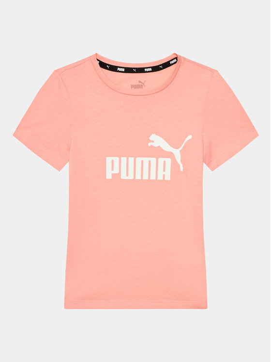 Puma T-krekls Ess Logo 587029 Oranžs Regular Fit