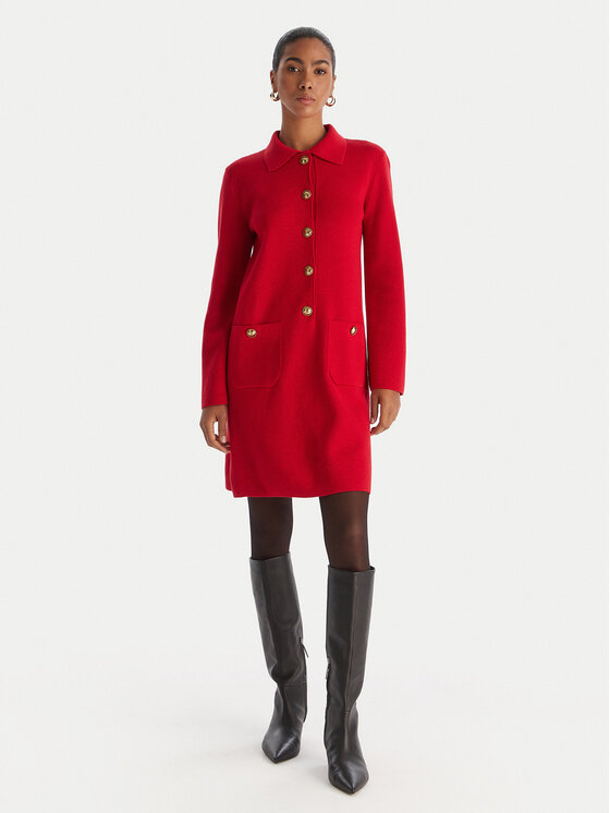 Luisa Spagnoli Luisa Spagnoli Плетена рокля Magilla 100109 Червен Regular Fit