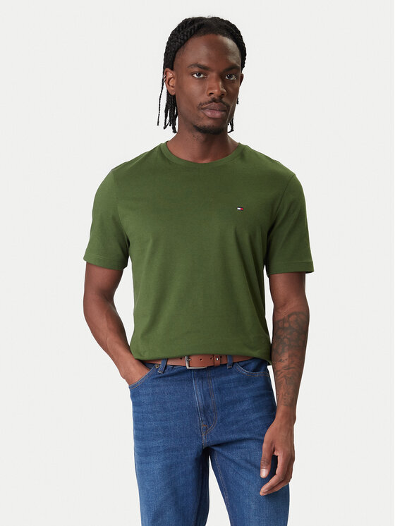 Tommy Hilfiger Tricou Ess Seasonal MW0MW39995 Verde Regular Fit