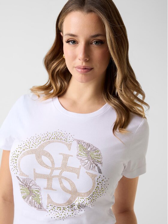Guess Guess T-Shirt 181491 Bílá Classic Fit