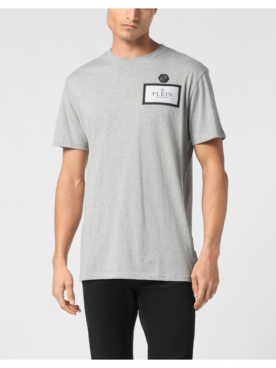 PHILIPP PLEIN PHILIPP PLEIN T-Shirt 22141 Szary Regular Fit