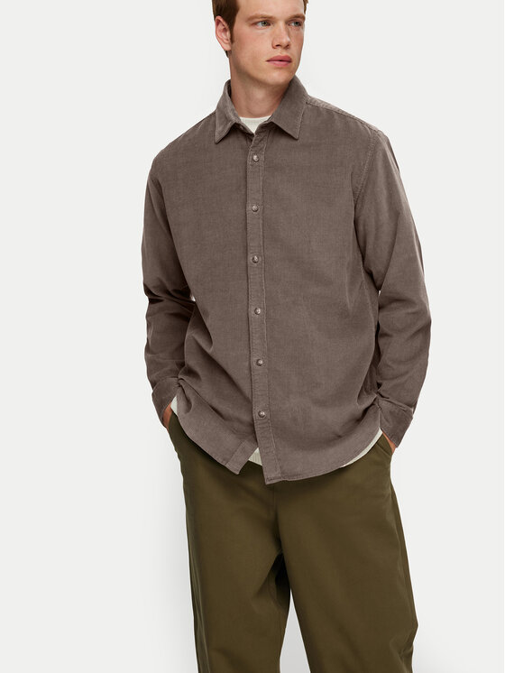 Selected Homme Selected Homme Koszula Gowen 16090182 Szary Regular Fit
