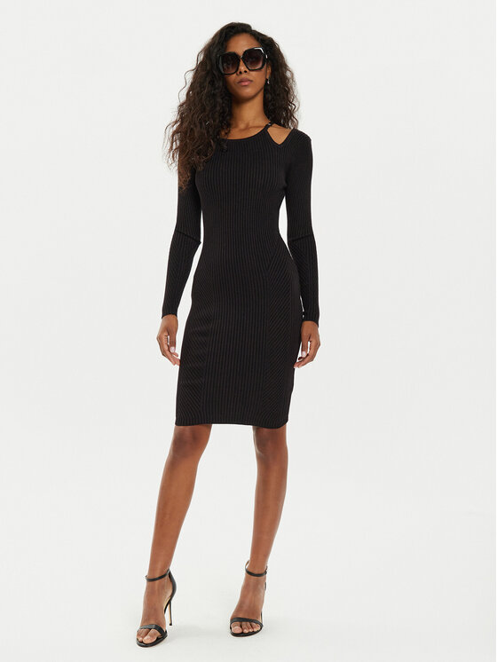 Guess Guess Vestito di maglia Vanessa W4BK24 Z3I22 Nero Regular Fit