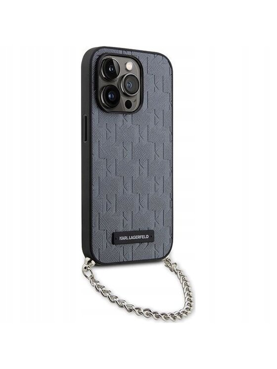 KARL LAGERFELD KARL LAGERFELD Etui na telefon Monogram Chain Srebrny