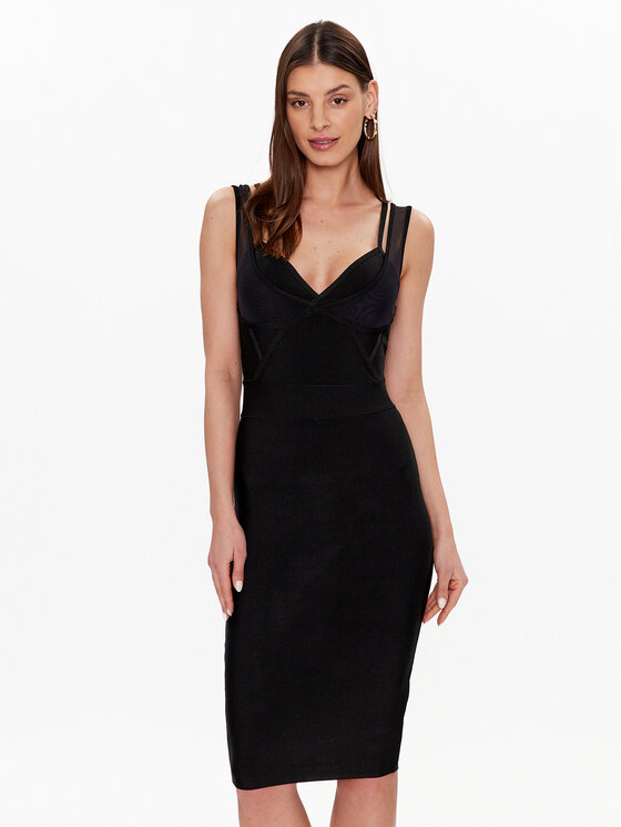 Marciano Guess Marciano Guess Coctailkleid Itzel 3GGK04 5036Z Schwarz Slim Fit