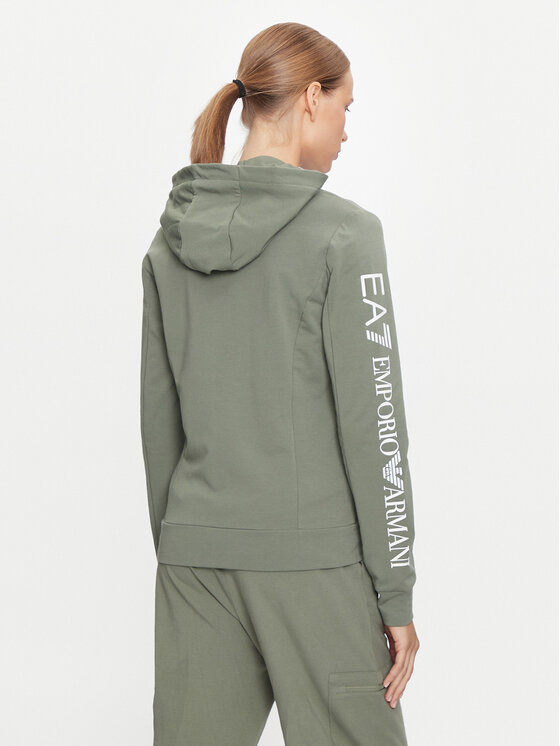 EA7 Emporio Armani EA7 Emporio Armani Bluza 6DTM10 TJZEZ Zielony Regular Fit