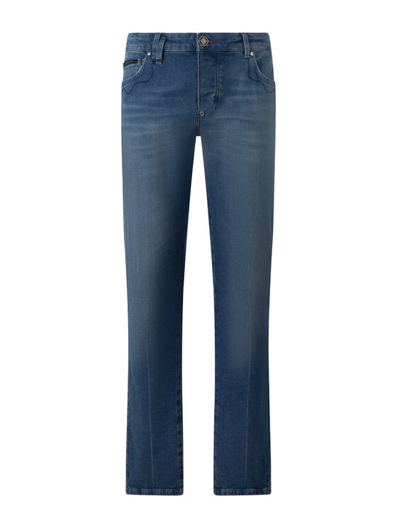 PHILIPP PLEIN PHILIPP PLEIN Jeansy 31229 Granatowy Straight Leg