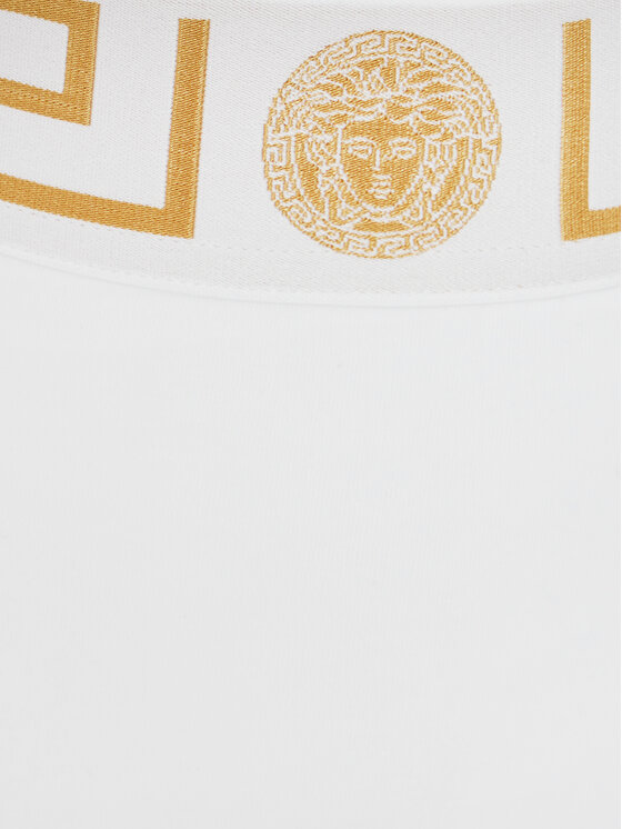 Versace Versace Klasické nohavičky s vysokým pásom AUD01050 1A10011 Biela