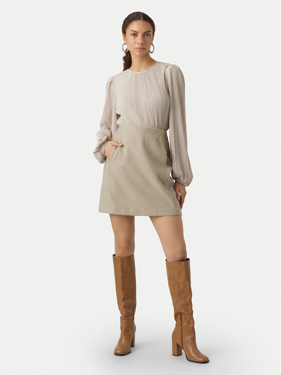 Vero Moda Vero Moda Fustă tip creion Fortuneallison 10253954 Bej Slim Fit