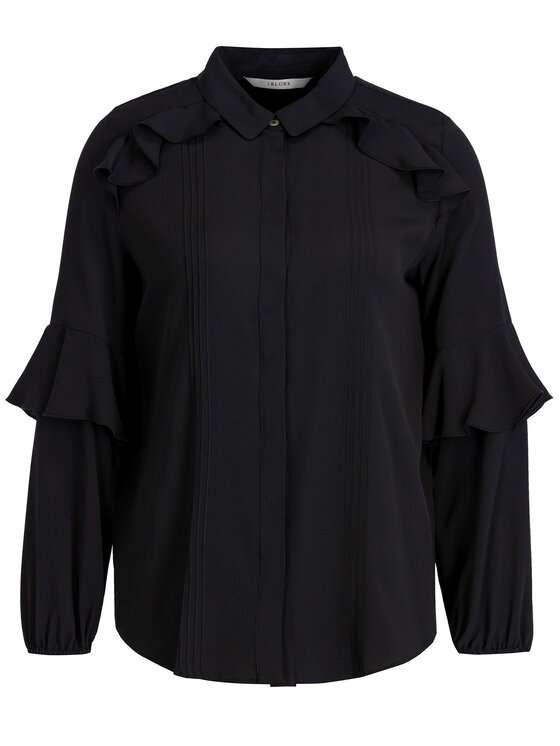 iBlues iBlues Krekls 71161096 Melns Regular Fit