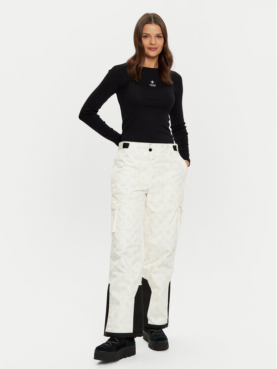 Guess Guess Skijaške hlače W4PB60 WH0K0 Écru Regular Fit