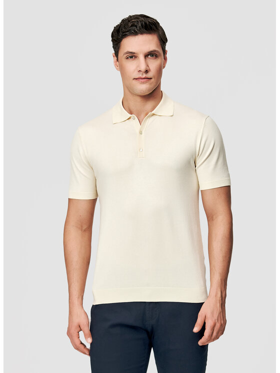 Pako Lorente Pako Lorente Polo P26SF-TX-005 Beżowy Classic Fit