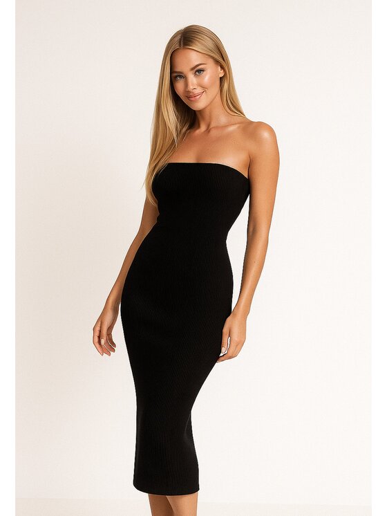 Nudyess Nudyess Letné šaty 1022E Čierna Fitted Fit