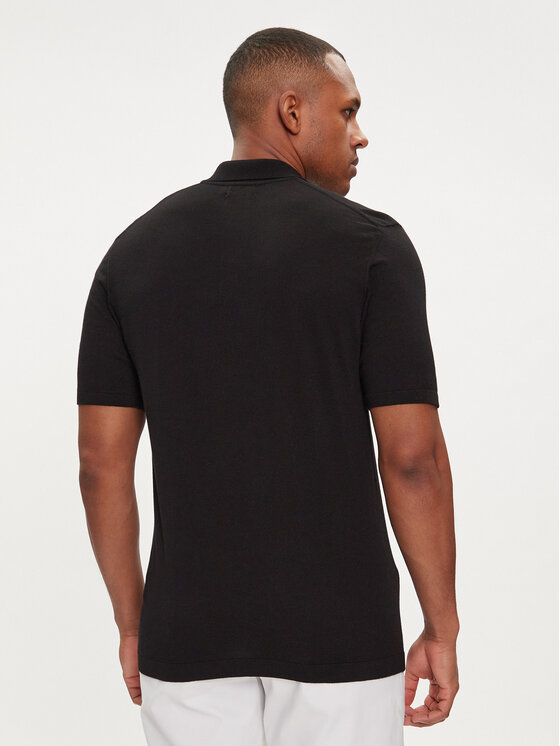 Calvin Klein Calvin Klein Тениска с яка и копчета K10K113053 Черен Regular Fit
