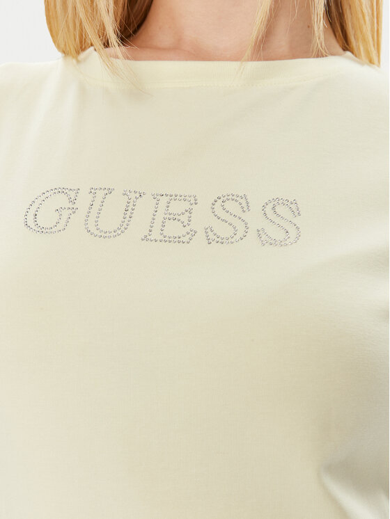 Guess Guess Tričko Skylar V4GI09 J1314 Zelená Slim Fit