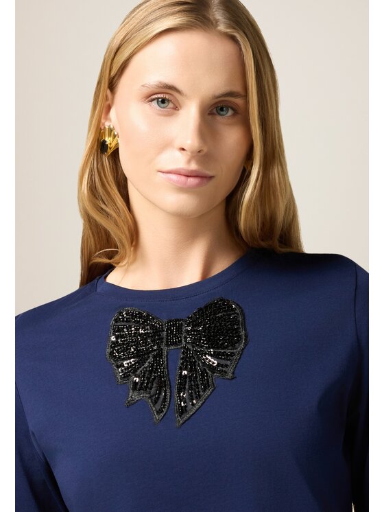 Oltre Oltre T-shirt G038J004502N034 Blu Regular Fit