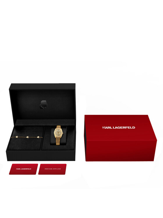KARL LAGERFELD KARL LAGERFELD Σετ Ρολόι & Βραχιόλι R0553108501 Χρυσό