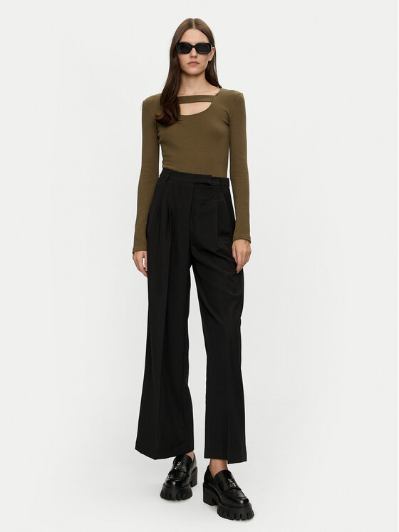 Brave Soul Brave Soul Majica LLT-248NALA Kaki Slim Fit