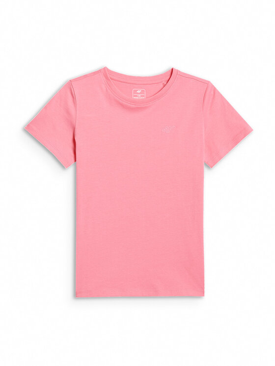 4F 4F T-Shirt BASIC+ Różowy Regular Fit