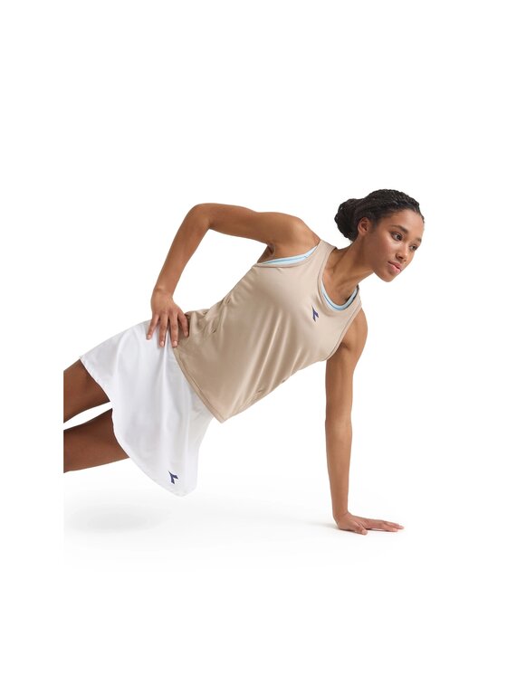 Diadora Diadora Koszulka techniczna L. TANK CORE Beżowy Basic Fit