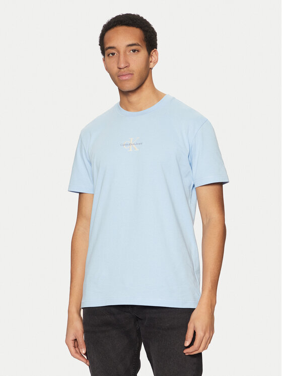 Calvin Klein Jeans Calvin Klein Jeans T-Shirt Monologo J30J325649 Světle modrá Regular Fit