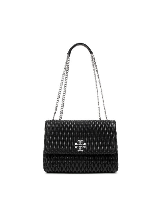 Tory Burch Τσάντα Kira Ruched Convertible Shoulder Bag 142809 Μαύρο ...