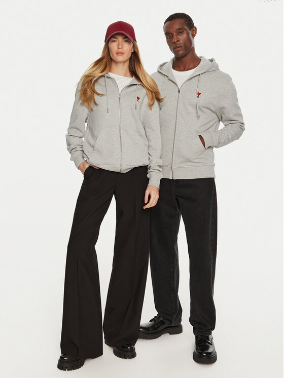 AMI PARIS AMI PARIS Felpa BFUSW 435730 Grigio Regular Fit