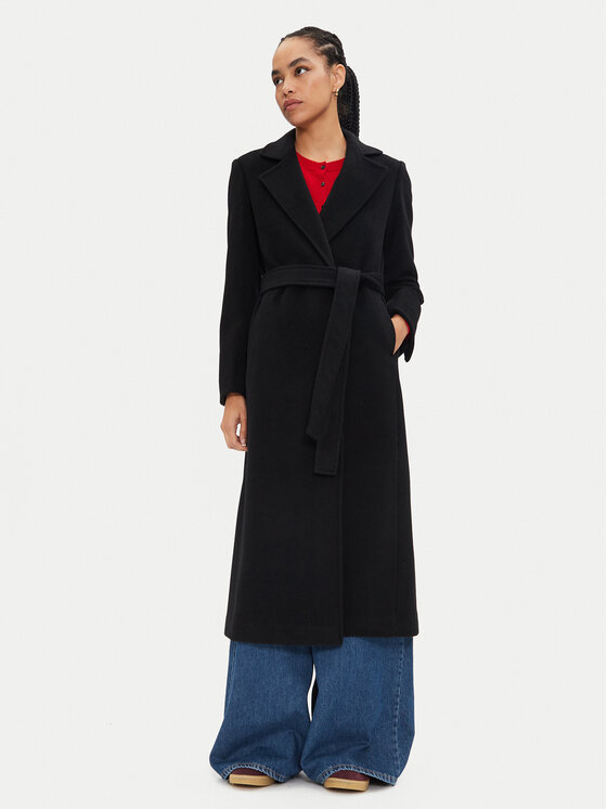 MAX&Co. MAX&Co. Wollmantel Longrun 2428016034200 Schwarz Regular Fit