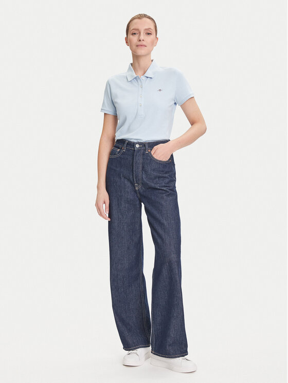 Gant Gant Polokošile Sheild 4200870 Světle modrá Slim Fit