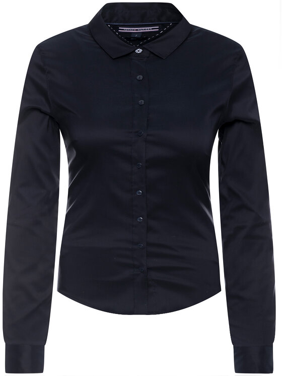 Tommy Hilfiger Tommy Hilfiger Košulja Amy Str Shirt Ls W1 1M87647510 Tamnoplava Slim Fit