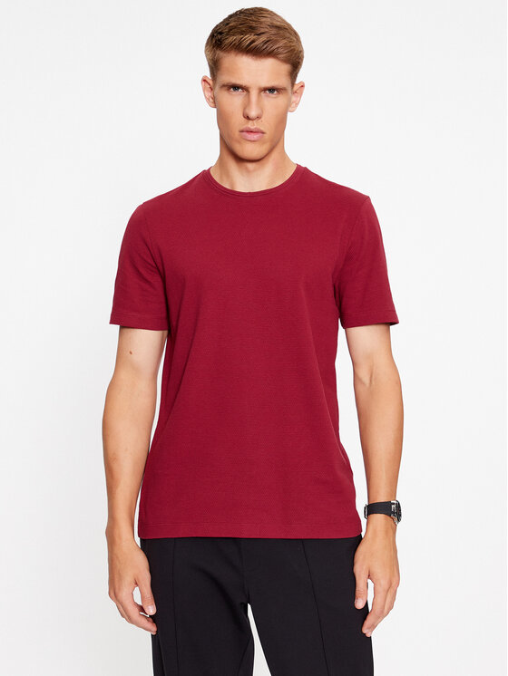 Boss T-krekls Tiburt 240 50452680 Bordo Regular Fit