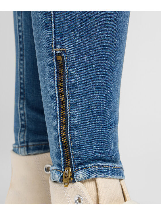 Lee Lee Jeansy Scarlett High Zip Niebieski Slim Fit