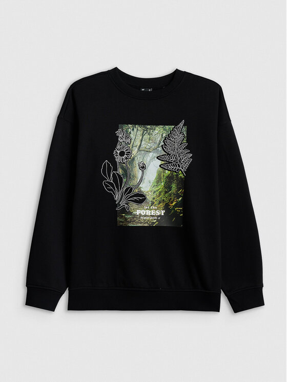 4F 4F Bluza CAMP Czarny Loose Fit