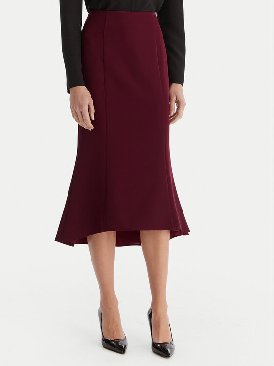 ACCESS FASHION ACCESS FASHION Midi szoknya 54-6027-168 Bordó Regular Fit