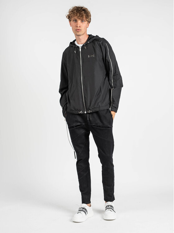 Les Hommes Les Hommes Bunda pro přechodné období LKO312 250U | Light Weight Windbreaker Černá Regular Fit