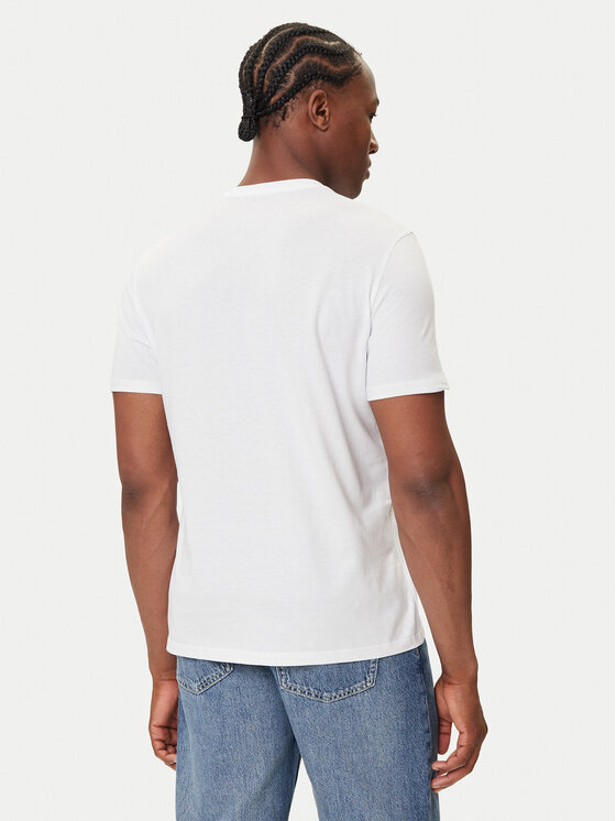 Calvin Klein Jeans Calvin Klein Jeans Majica Glitched Logo LV04RC858G Bela Regular Fit