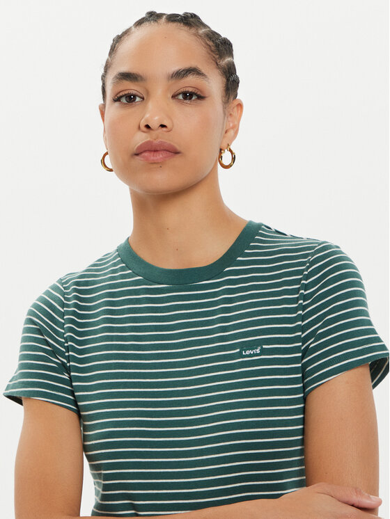 Levi's® Levi's® T-Shirt Essential Housemark 000KK-0004 Πράσινο Slim Fit