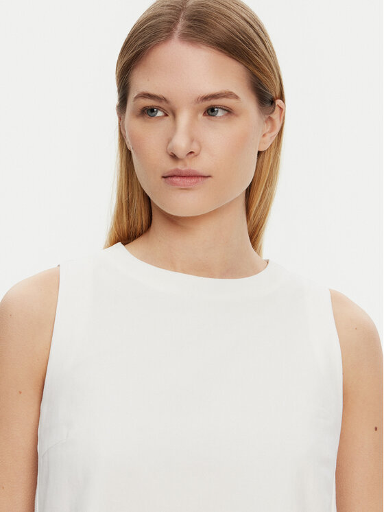 Weekend Max Mara Weekend Max Mara Sukienka codzienna Racer 2515221102 Biały Regular Fit