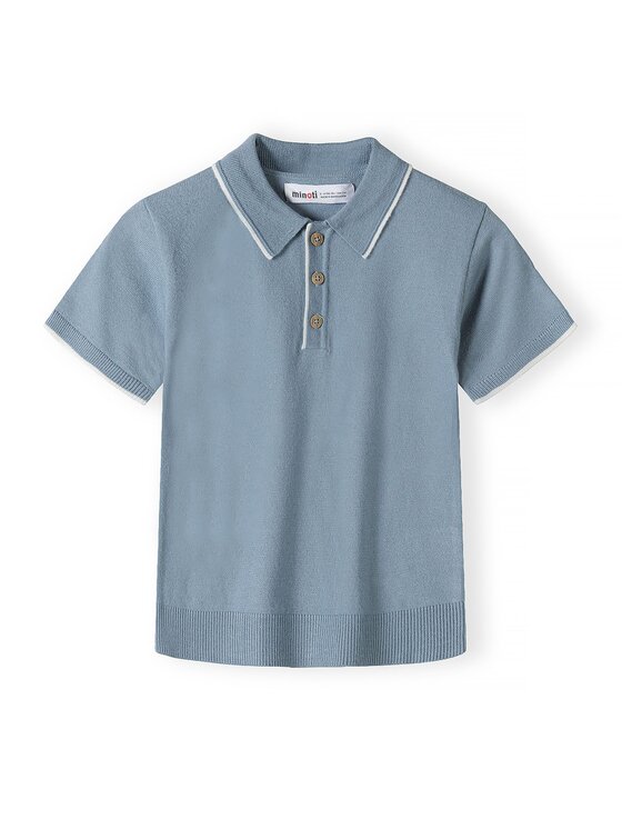 minoti minoti Polo 29SET207 Błękitny Regular Fit