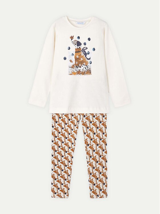 Mayoral Mayoral Set bluză și leggings 4713 Bej Regular Fit