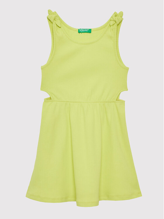 United Colors Of Benetton Letné šaty 3HCGCV005 Žltá Regular Fit