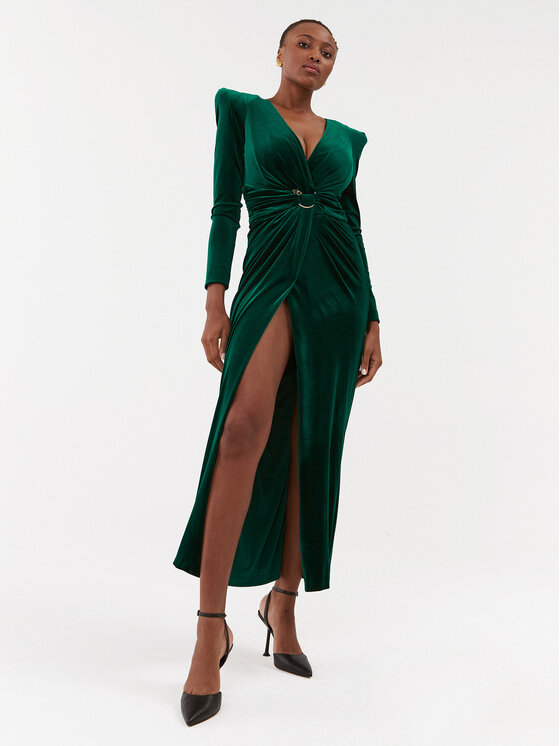 Babylon Babylon Vakarinė suknelė T_S00839 Žalia Regular Fit