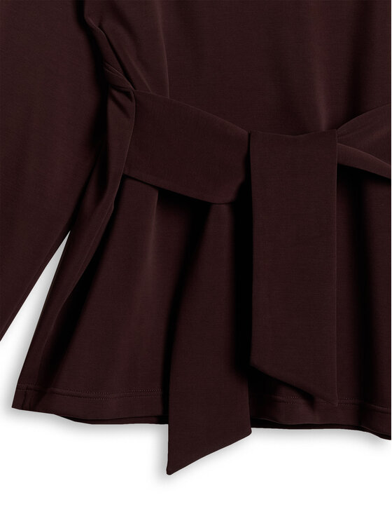 4F 4F Bluza EVERYWEAR Brązowy ciemny Regular Fit
