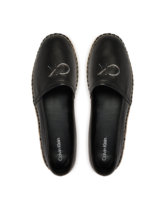 Calvin Klein Calvin Klein Espadrillas Espadrille Re Lock Leather HW0HW02036 Nero