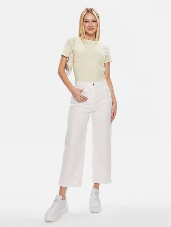 Guess Guess Marškinėliai Skylar V4GI09 J1314 Žalia Slim Fit